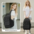 thumbnail image 3 of Simple Backpack for School Teenagers Aesthetic Backpack, Black Backpack for Women School Backpack for College Men Bookbags for Teens, Lightweight Book Bags Waterproof Casual Daypack School Bag, 3 of 9