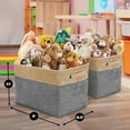 thumbnail image 5 of Sorbus Twill Storage Fabric Basket Organizer, Large, Collapsible, Set of 6, Gray, 5 of 6