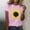 Pink plus size sunflower t shirt a1, variant on Women Plus Size Sunflower T-Shirt Round Neck Short Sleeve Casual Basic Tee Top Vacation Fashion Clothes, Wine 2XL