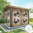 thumbnail image 6 of Outdoor Curtains for Patio Waterproof, Early Rooster Outdoor Privacy Panels Grommet, Brown Spring Farmhouse Vintage Chicken Blackout Outside Curtains for Porch/Cabana 54"x108", 2 Panels, 6 of 8