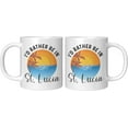 thumbnail image 2 of Coveted Goods I'd Rather Be in St. Lucia Mug – 11oz White Ceramic Coffee Cup – Tropical Travel Gift for Saint Lucia Lovers, 2 of 5