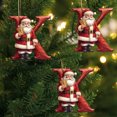 thumbnail image 5 of Taotanxi Christmas Decorations Hanging Tree Ornaments - Merry Chrismas Letter Santa Claus Ornament Monogram Tree Ornaments Alphabet Christmas Ornaments Hanging, Red Santa Ornament (K), 5 of 6