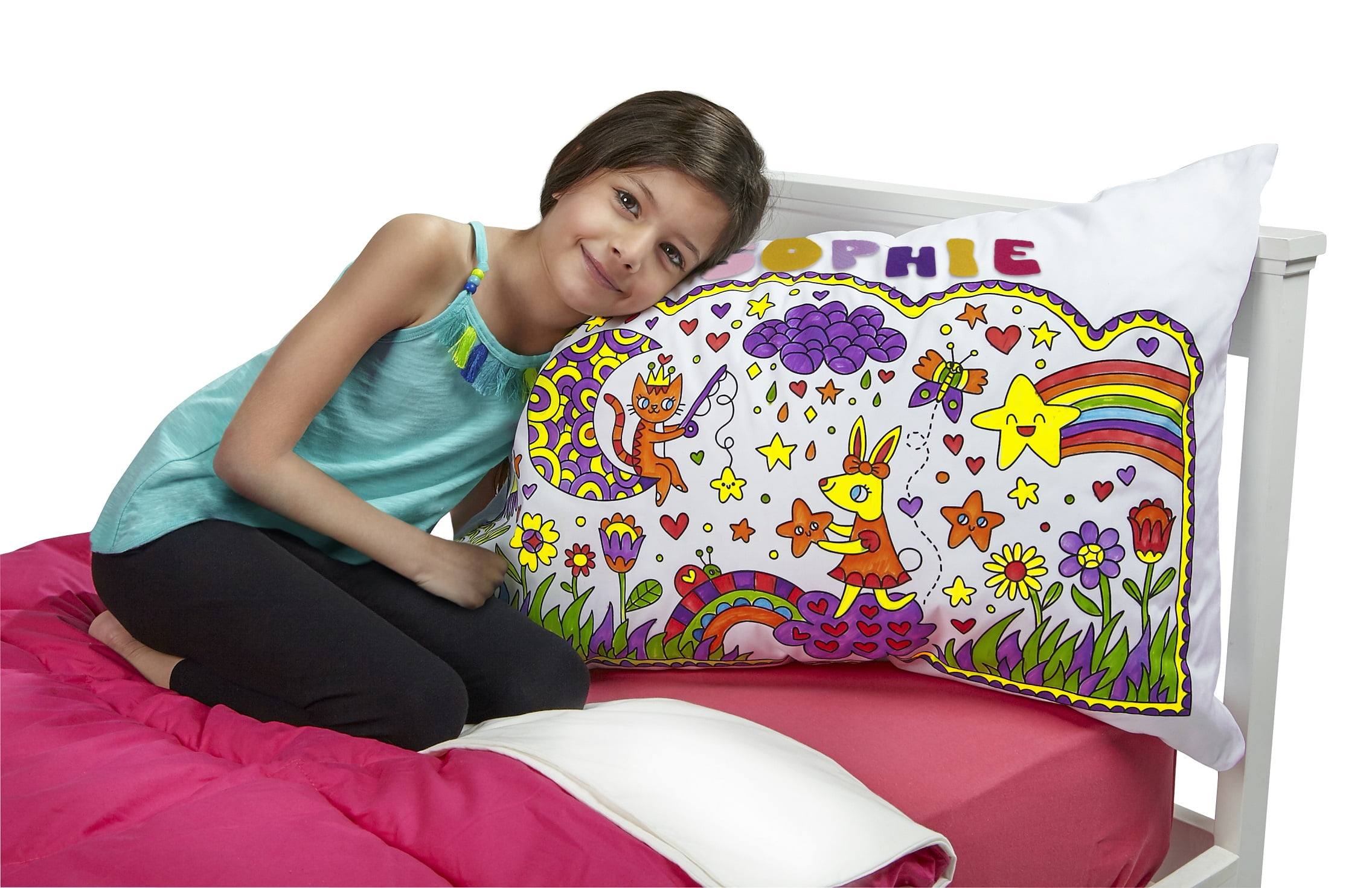 Let's Create Personalized Pillow Cover! DIY Pillowcase Art Kit for Kids  (Standard), Perfect Art kit for Kids 