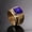 Blue, variant on Men Stainless Steel Dragon Seal Stone Men's Ring Gothic Signet Rings Biker-9-Blue