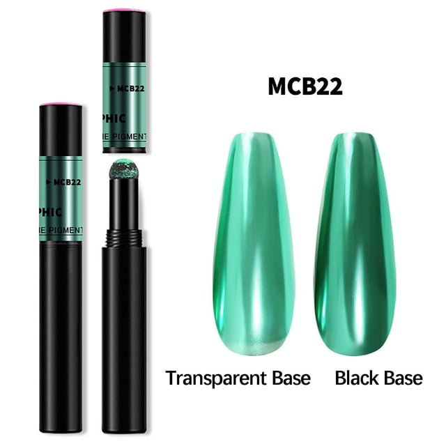 EGNMCR Cushion Nail Powder Pen Holographic Nails Powder With Mirror Effect Air cushion pen