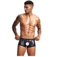 thumbnail image 1 of PEASKJP Mens Underwear Performance Boxer Brief Extended Length Underwear,Black XXL, 1 of 3