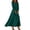 Green, variant on Women's Casual Maxi Dress Long Sleeve V Neck Dress Elegant A-Line Long Flowy Dress For Wedding Guest Cocktail Party Formal White L
