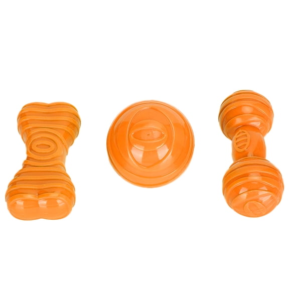 Pelota para mascotas con barra de TPR para perros, juguete interactivo para masticar y moler los dientes, color naranja