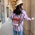thumbnail image 4 of Mochila Bolso Mochilas transparentes de PVC para mujer, mochila escolar transparente, de hombro (negro), 4 of 6
