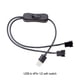 thumbnail image 3 of Bearachild Cable USB negro de 1 a 2 para ventilador con cubierta de computadora, conexión estable portátil y ligera, Plug And Play Decoración del hogar, 3 of 6