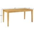 thumbnail image 3 of Atlin Designs Solid Wood Oak Dining Table Rectangular, 3 of 3