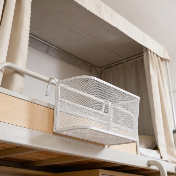 BRIGHTFUFU Cesta Colgante Metálica Para Con Gancho Organizador Para Dormitorio Y Almacenamiento Junto A