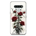 thumbnail image 1 of MUNDAZE LG Stylo 6 Étui de Téléphone Double Couche Fil Barbelé Gothique Roses Rouges, 1 of 6