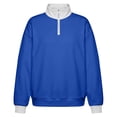 thumbnail image 6 of SGMVNU Girls' Zip Neck Hoodie for Little Girls – Cozy Kids' Casual Sweatshirt with Stand Up Collar Lightweight Winter Layer Blue 9-10 Years, 6 of 8