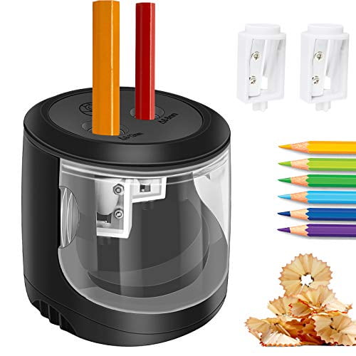 Artist Powered by USB or Battery Operated for Classroom,Home Office Students Automatic Sharpener for No.2 and Colored Pencils Electric Pencil Sharpeners with Dual Holes 6-8mm & 9-12mm