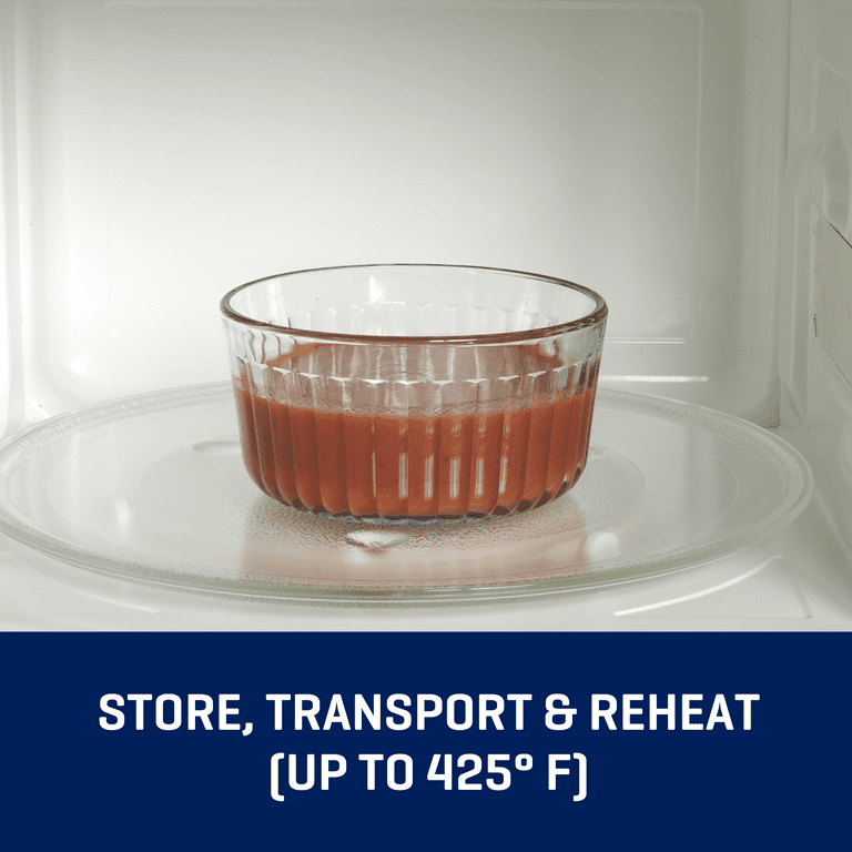 Anchor Hocking Sculpted Glass Food Storage Containers with Lids