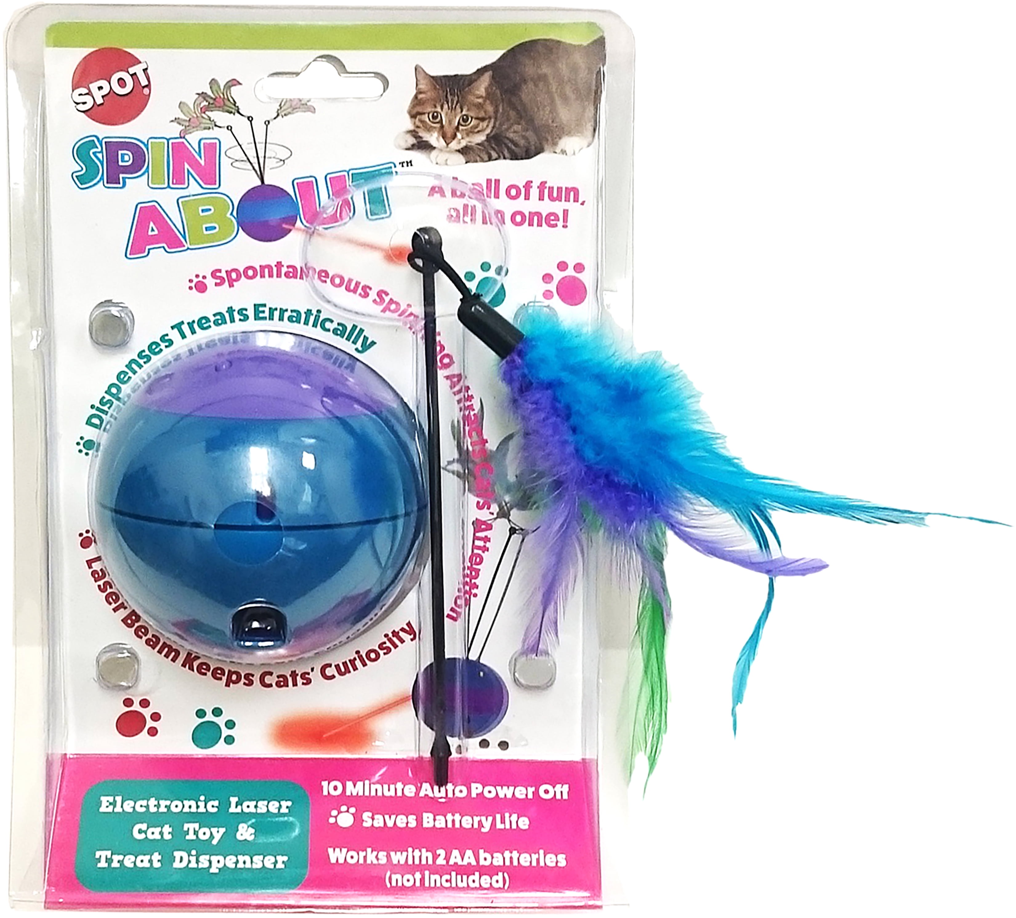 Spot Spin About Electronic Laser Cat Toy & Treat Dispenser Walmart