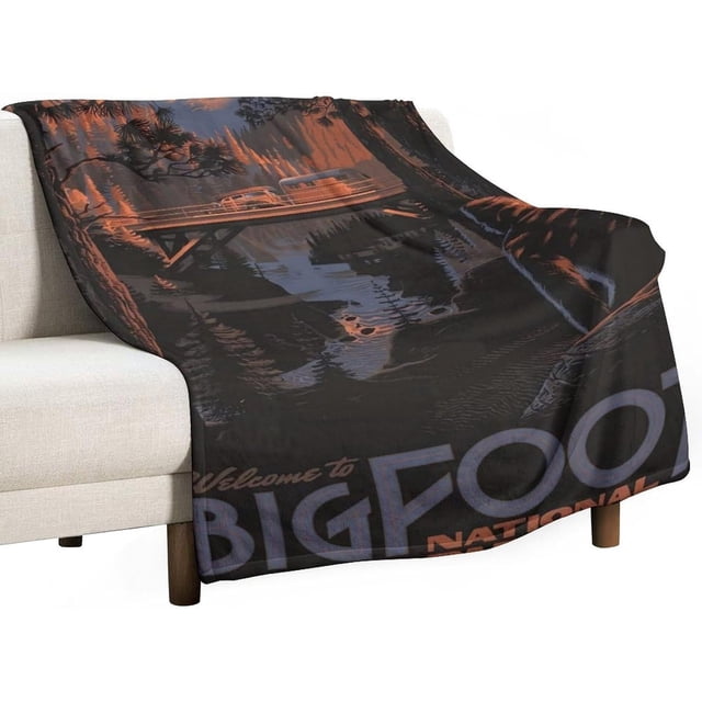 Couverture Jetée Parc National Bigfoot Douce et Légère 80x100cm(30x40 Po)
