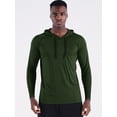 thumbnail image 3 of Cadmus Men's UPF 50+ Sun Protection Long Sleeve Shirts Dry Fit Hoodies for Running, Fishing, Hiking & Outdoor Workouts,1 Pack,096,Olive-green,Large, 3 of 6