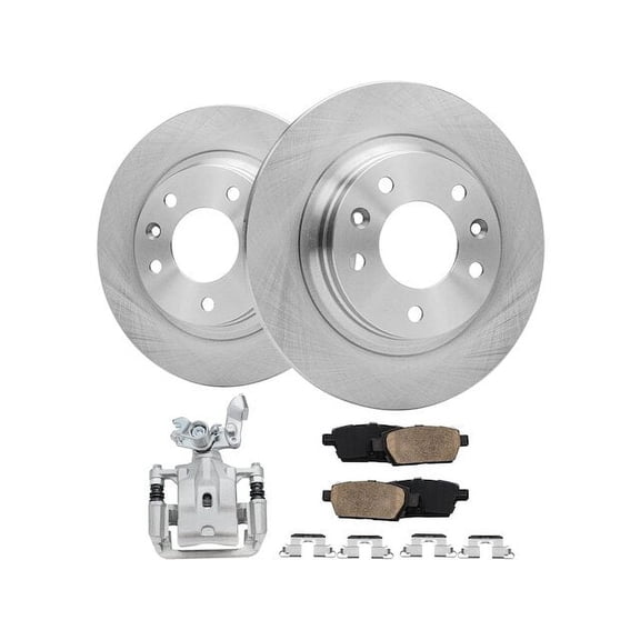 Rear Brake Pad Rotor and Caliper Set - Compatible with 2006 - 2013 Mazda 6 2007 2008 2009 2010 2011 2012