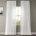 thumbnail image 2 of White Orchid Faux Linen Sheer Curtain (1 Panel), White Orchid, 50W X 96L, 2 of 6