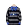thumbnail image 1 of AAMILIFE Nouvelle Mode Automne Garçons Bas T-shirt Rayé Revers Chandail Bas pour Enfants, 1 of 6