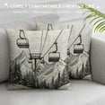 thumbnail image 3 of Orinice  Mountain Ski Lift Cotton Linen Throw Pillow Case Sketch White Wintertime Snow Landscape Resort Pillow Cushion Covers Home Sofa Decorative  White, 3 of 5