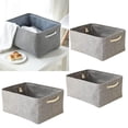 thumbnail image 3 of Cesta organizadora de tela plegable con asas de transporte Gris s, 3 of 9