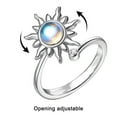 thumbnail image 3 of AOOOWER Spinner Ring for Women Adjustable Open Flower Ring Rotatable Calming Rings, 3 of 7