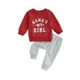 thumbnail image 2 of 0-3Y Toddler Baby Girls Boys Clothes Sets 6M 12M 18M 24M 3Y Letter Print Long Sleeve Round Neck Sweatshirt Tops Pants, 2 of 10