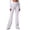 White, variant on Womens Flared Yoga Pants Elasticated Waisted Stretch Pants Bell Bottoms Pants High Waisted Hip Lift Fitness Bootcut Gym Pants Casual Skinny Fit Bootleg Trouser Sportswear