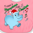 thumbnail image 4 of Inktastic I Want a Hippopotamus for Christmas Hippo in Santa Hat Boys or Girls Baby Bib, 4 of 4