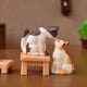 thumbnail image 5 of Adorno de gato COOLL, imagen de animal, mano de obra exquisita, mini gato realista, artesanías, figuras en miniatura para el hogar, 5 of 8