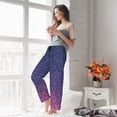 thumbnail image 5 of Salouo Violet Glitter Print Women's Pajama Pants Casual Loose Sweatpants PJs Flowy Pants Drawstring Palazzo for Women Wide Leg Pants Lounge Pajama -Large, 5 of 8