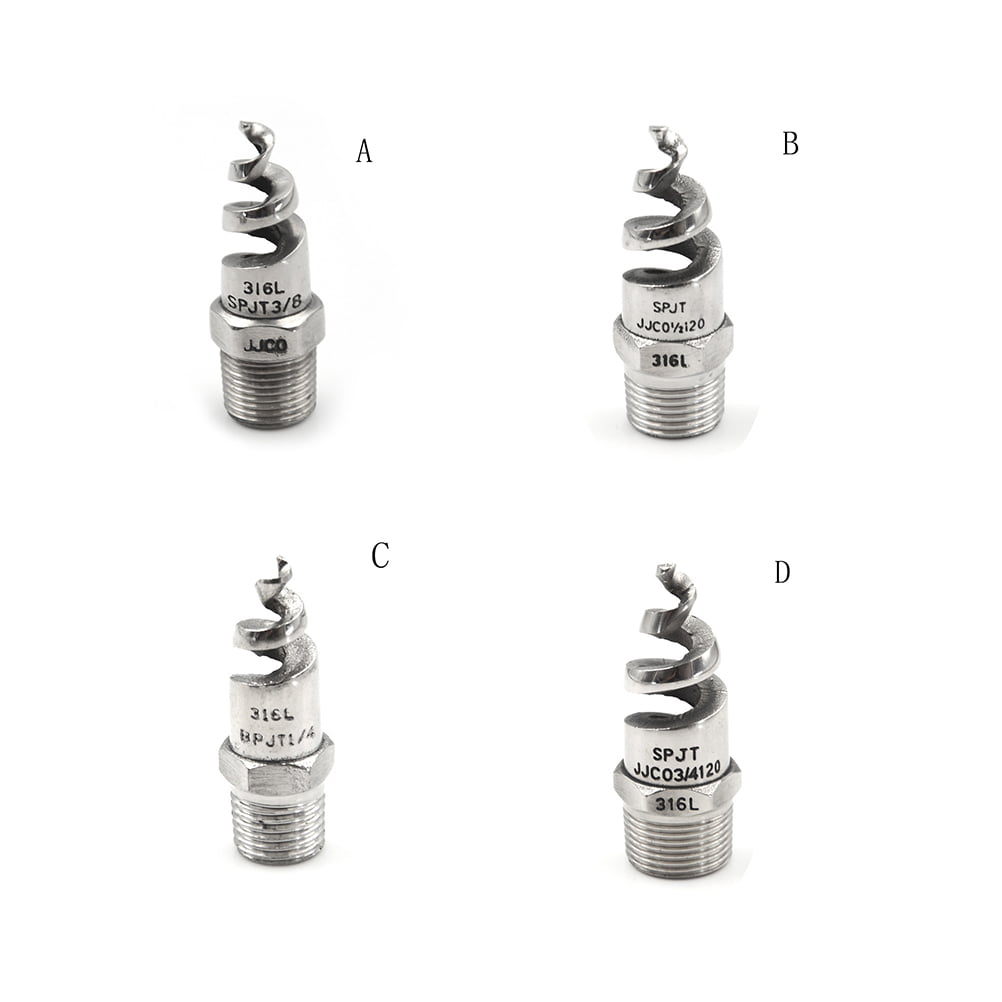 1 pc New SPJT 316L Stainless Steel Spiral Cone Spray Nozzle 1/2 " BSPT 