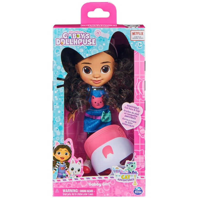 Gabby's Dollhouse, 8-inch Gabby Girl Travel Doll, Toys for Kids Ages 3 and  Up 