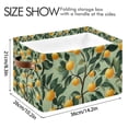 thumbnail image 4 of Yayeee 2 Pack Canvas Storage Basket with Handles for Shelves Fabric Bins Closet Organizer, Orange Tree, 4 of 8