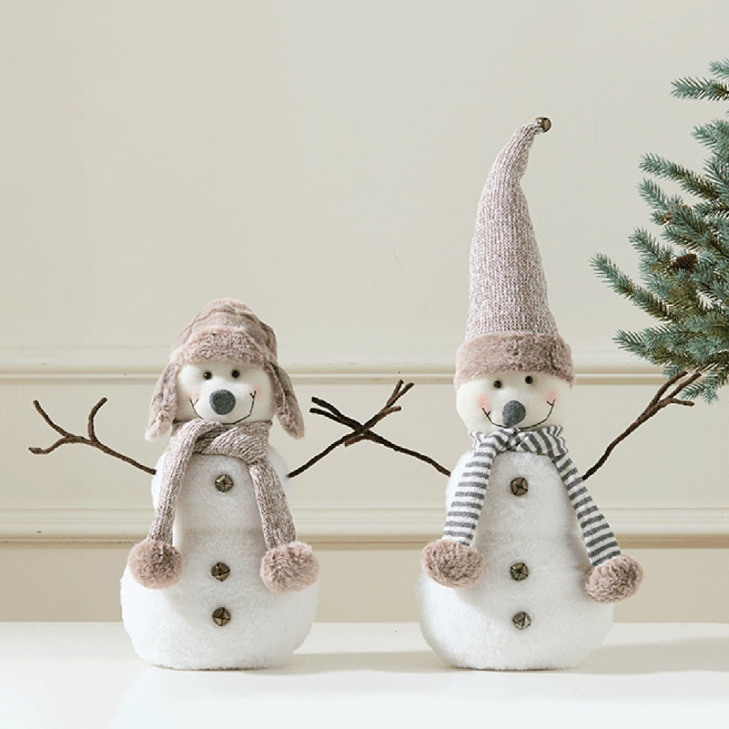 PatungKu Christmas Santa Snowman Figurines Miniature Decoration Home Tabletop Decoration for Home Shop