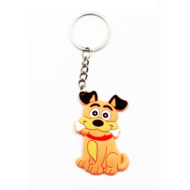 Lindo llavero de PVC, moda, creativo, dibujos animados, animal, colgante, llavero de metal, lindo llavero de animal