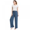 thumbnail image 5 of Women's Yoga Lounge Pants Comfy Modal Pajama Pants Casual Stretch Pant Drawstring Palazzo Lounge Pants Wide Leg for All Seasons,Plus Size Sleepwear Pilates Wear, 5 of 7