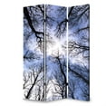 thumbnail image 1 of 3 Panel Foldable Canvas Screen with Tree Print, Black, 1 of 1