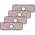 thumbnail image 3 of SKYSONIC Faucet Absorbent Mat 3 Pcs Gentle Flower Ornaments Kitchen Faucet Splash Catcher Washable Counter Drying Pads Behind Faucet for Kitchen Bathroom, 3 of 7