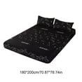 thumbnail image 3 of Washable Cottons Fitted Sheet With Pillowcases Elastic Mattress Protector Bed Cover Machines Washable, 3 of 9