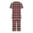 thumbnail image 5 of Tnhcen Women's Short Sleeve Pajamas Set Round Neck Nightwear with Capri Pants Soft Pjs Set Homewear S-3XL, 5 of 6