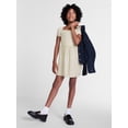 thumbnail image 2 of Weekend Academy Girls Square Neck Dress with Puff Sleeves, Sizes 4-18, 2 of 5