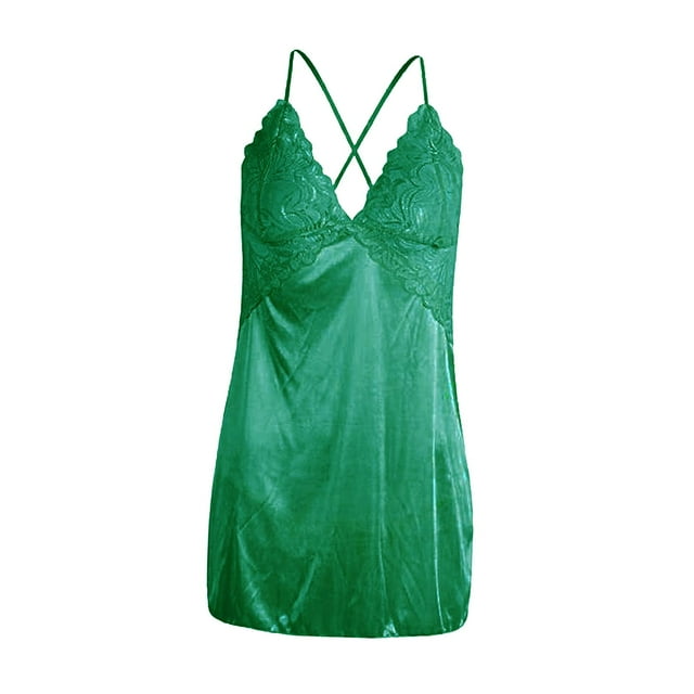 Señoras Babydoll Lencería Encaje Ropa de dormir erótica T-back Set Slip Dress METRO Zulema Lencies para mujer