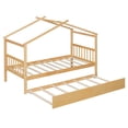 thumbnail image 4 of Sailvan Twin Size Wooden House Bed with Twin Size Trundle, 4 of 8
