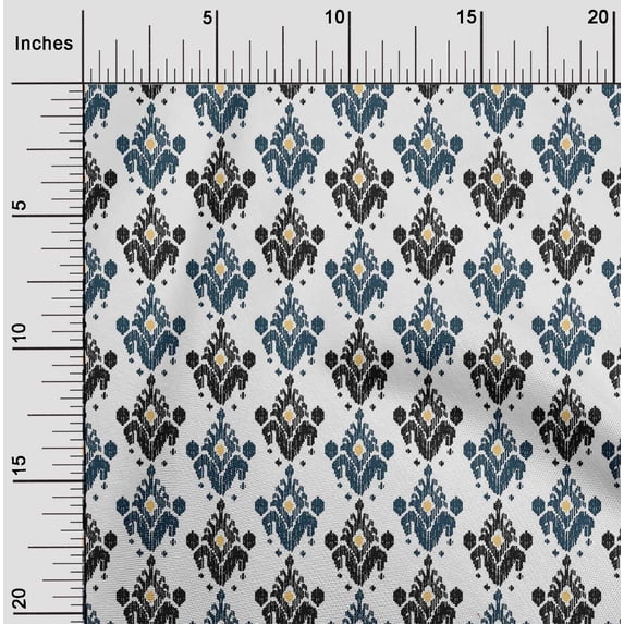 oneOone Viscose Chiffon Fabric Ethnic Ikat Print Fabric BTY 42 Inch Wide