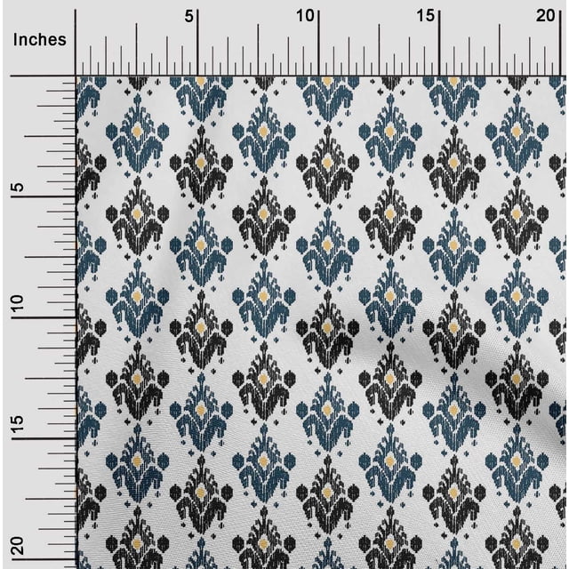 oneOone Polyester Lycra Fabric Ethnic Ikat Printed Craft Fabric BTY 56 Inch Wide