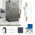 thumbnail image 3 of Costway Portable Steam Sauna for Home Full Body Sauna Box with 3L Steam Generator Grey, 3 of 10